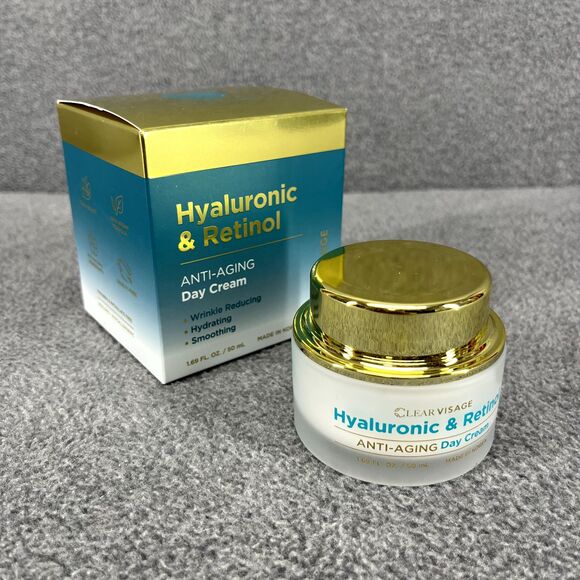 Clear Visage Hyaluronic & Retinil Anti-Aging Day Cream 1.69 fl oz New in Box - Picture 5 of 11